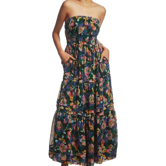 Anthropologie Dresses & Skirts - Anthropologie NEW Somerset Strapless Maxi Dress Floral Tiered‎ sz M coquette NWT